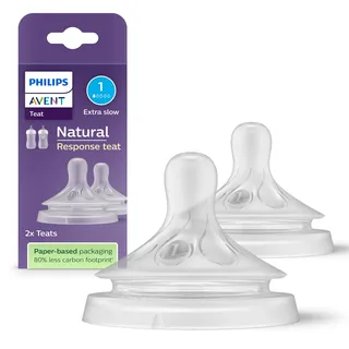 Philips Sauger 2x Durchflussstärke 1 für Neugeborene (Modell SCY961/02)