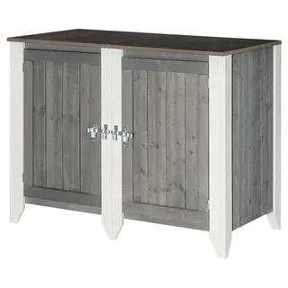 Outdoorküche Typ 561 Sideboard inkl. 2 Türen 115x60x88 cm hellgrau-creme