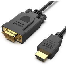 Bild HDMI zu VGA Konverter-Kabel 1,8M, Unidirektional HDMI zu VGA D-SUB 15 Pin M/M Unterstützung Volles 1080P Signal von HDMI Eingang Laptop HDTV zu VGA Ausgang Monitoren Projektor,Fernsehapparat