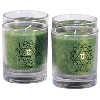 Palm Light Chakra Kerze, Grün, 4