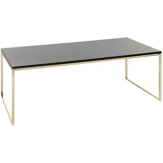 Wohnling Couchtisch Schwarz, - gold-schwarz - 120 cm