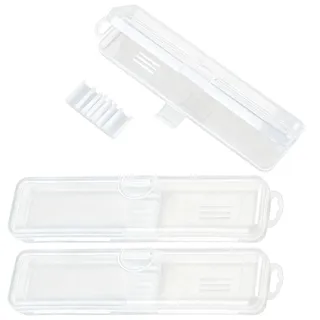 HhBdy 3 Stück Besteckbox für Unterwegs, Reisebesteck Transparent Besteck Etui Wiederverwendbar, Reisebesteck mit Etui Tragbar für Geeignet für Schule Arbeit Familienausflüge und Lange Reisen