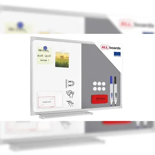 ALLboards Whiteboard-Pinnwand 60,0 x 40,0 cm Textil weiß