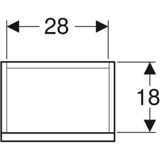 Geberit Renova Plan Unterschrank für Handwaschbecken 31.4x60.5x22cm, 1 Tür, verkürzt, Nussbaum hickory hell