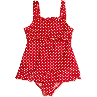 Playshoes UV-Schutz Badeanzug Mädchen Schwimmanzug Badebekleidung, Punkte mit Rock, 122/128