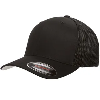 Flexfit Unisex Mesh Trucker Mütze schwarz S/M