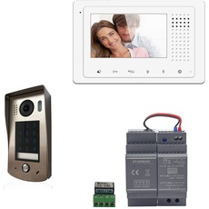 Digitone DIGI43C Video-Türsprechanlage mit Farbmonitor, 4,3 Zoll, Kamera 105 ° Winkel und Tastatur mit Code