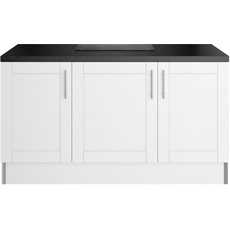 Bild von Küche »Ahus«, 160 x 95 cm breit, Soft Close Funktion schwarz-weiß