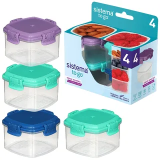 Sistema Knick Knack Frischhaltedosen gemischte Farben 62 ml 4-teiliges Set