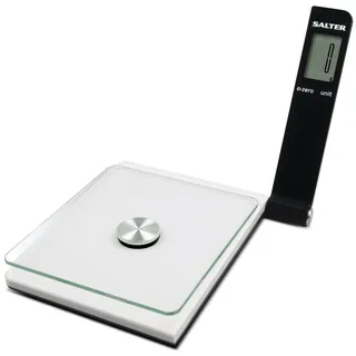 Easy Read Digitale Küchenwaage - Elektronisches Wiegen von Lebensmitteln, Einzigartiges Klapparm-Design, Küchenwaage für Zuhause, LCD-Display, Hinzufügen & Wiegen, kompakte Lagerung