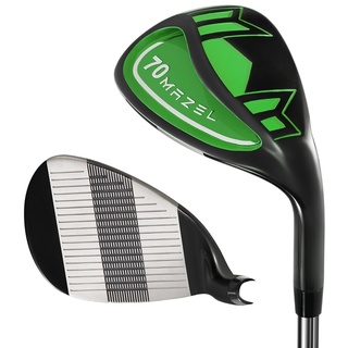 MAZEL Golf Lob Wedge 70 Grad 35 Zoll Rechtshänder, CNC gefräste Gesicht Sand Keil, Picthing Wedge (Single Green, 70 Degree,RH)