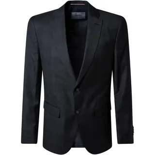 Sakko PIERRE CARDIN "Grant", Herren, Gr. 50, grau (anthra), Obermaterial: 100% Wolle WO. Futter: 100% Polyester PES., uni, modern fit, Sakkos Sakko, mit Reverskragen
