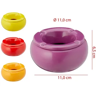 Cepewa Sturmaschenbecher 4er Set | Ø 11,5cm | Windaschenbecher in 4 Farben | Aschenbecher für Garten und Balkon