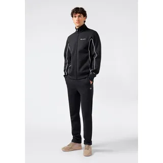 Jogginganzug CHAMPION "Sweatsuit", Herren, Gr. S (44/46), schwarz (nbk, nbk, nbk, wht), Obermaterial: 55% Baumwolle, 45% Polyester, Sportanzüge Jogginganzug, für Freizeit und Training, sportlicher Stil, angenehmes Tragegefühl