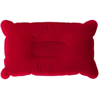 LifeChic Aufblasbares Reisekissen, 38 x 24 cm, Bordeaux – Komfort und Unterstützung für den Hals, perfekt für Reisen und Entspannung, Flugzeug, Auto, Zug und Büro, leicht aufzublasen