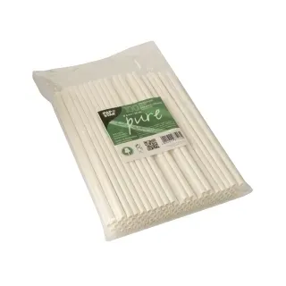 Papstar Pure Trinkhalme, weiß, 20 cm, Umweltfreundliche Trinkhalme aus Papier, 1 Karton = 10 Packungen à 100 Stück