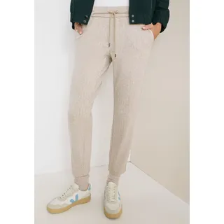 Schlupfhose CECIL "Style Tracey", Damen, Gr. XL (44), Länge 28, creamy weiß, Web, Obermaterial: 79% Polyester, 18% Viskose, 3% Elasthan. Futter: 100% Polyester, gestreift, slim fit lang, Hosen Schlupfhose, mir feinem Streifenmuster und elastischem Bund mit Tunnelzug