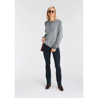 Bootcut-Jeans ARIZONA "Ultra-Stretch", Damen, Gr. 84, K + L Gr, blau (rinsed), Denim/Jeans, Obermaterial: 74% Baumwolle, 24% Polyester, 2% Elasthan, Basic, extraeng lang, Jeans Bootcut-Jeans, normale Passform, Baby-Bootcut, Used-Look-Waschung, Topseller