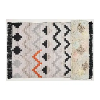 THEKO Wollteppich & mehrfarbig ¦ Baumwolle ¦ Maße (cm): B: 190 H: 1