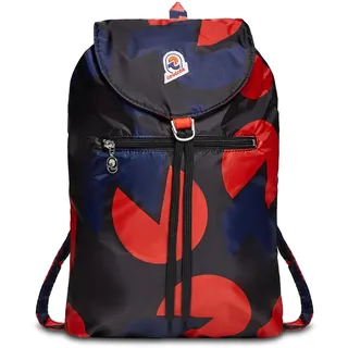 Invicta Tagesrucksack Rucksack für Reisen Outdoor - Daypack für Damen, Herren, mit Hüftgurt - faltbar 8 LT - Ultra leicht, Handgepäck mit Reißverschluss, zweifarbig blau/rot Minisac