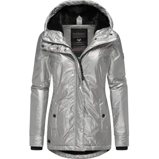 Winterjacke RAGWEAR "Winterjacke Monadde Bling", Damen, Gr. L, grau (light grau), Obermaterial: 100% Nylon NY.  Obermaterial: Futter: 100% Polyester PES. 100% Polyester PES., Jacken Winterjacke