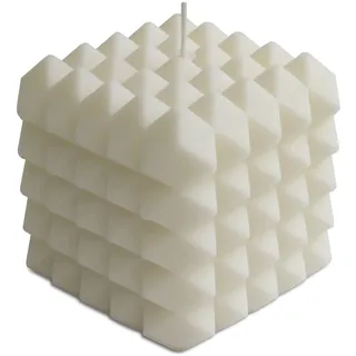 nudu - Bubble Kerze - Deko Kerze aus natürlichem Bienenwachs - Sojawachs - Handmade - aesthetic room decor - nachhaltig - Candle - Hexagon - Weiß/Creme