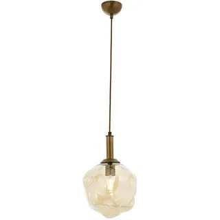 Industrial Vintage Chandelier, Metal Body, 100 cm Height, 30 cm Diameter, E27 Socket, Copper Finish | Modern Scandinavian Design for Home & Office