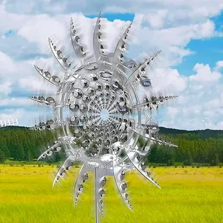 Magische Windmühle Windrad Garten Metall Windspinner Spinner Magische Gartenmühle Windspiel Garten Draußen Stehend Für Terrasse Rasen Garten Innenhof Landschaft Dekoration