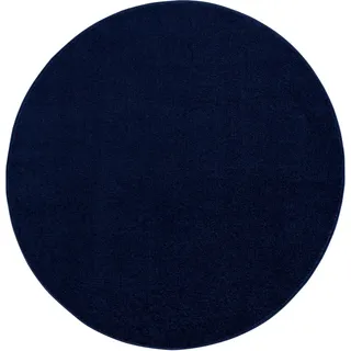 Sanat Teppich »Uni«, rund, 13 mm Höhe, robuster Kurzflorteppich, große Farbauswahl Sanat navy Ø 150 cm   1 St.