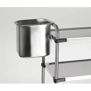 RIEBER Servierwagen-Abräumbehälter mit Bügel - Silber