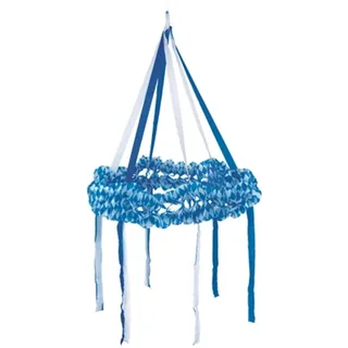 Dekokranz aus Papier Bayrisch Blau Ø75 cm | schwer entflammbar