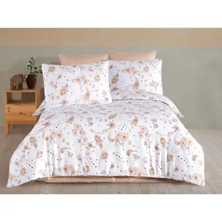 Leinen Französische Baumwolle 240x200,70x90 Liselotte - Beige, Braun, Orange