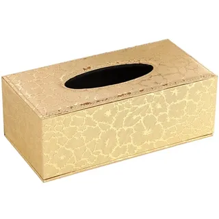 Papierhalter, Attraktive Robuste Raum Ordentlicher Fall Serviette Lederhalter Auto Automotive Dekoration Packungsinhalt Leder Haushalt Büro Tissue Box Papierhalter, Rechteckige Tissue (1 PCS Gold)