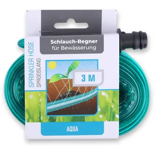 Tropfschlauch 300 cm grün – Bewässerungssystem mit Sprühfunktion – Wasserschlauch-Regner für Garten, Hochbeet, Terrasse & Rasen – Anschlussfertige & Wassersparende Gartenbewässerung – Tool & Tree