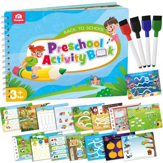 Coogam, Bleistiftsteuerung, Arbeitsbuch, zum Schreiben Lernen, Alphabet, ABC, Buchstaben, Zahlen, Handschrift, Feinmotorik, Montessori, pädagogisches Spielzeug, Geschenk für Vorschulkinder