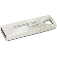 Integral 16GB USB-Speicher 2.0 Flash-Laufwerk Arc mit Metallgehäuse für Schlüsselringe, eine stilvolle und elegante Lösung zum Übertragen und Sichern Ihrer Dateien