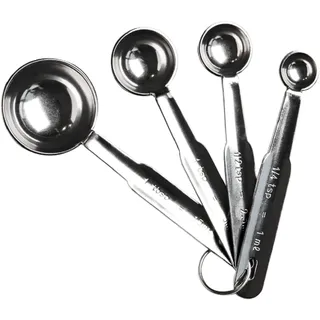 De Buyer - Set aus 4 Messlöffeln 1/2,5/5/15 ml - 4827.01, Silber