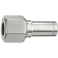 RIEGLER 112478-ES 213 Reduzierung, Rohr-Außen-Ø Zapfen 12 mm, Muffen 6 mm, ES 1.4571, 1Stk