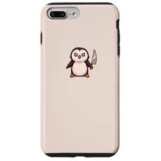 Hülle für iPhone 7 Plus/8 Plus Niedlicher Pinguin mit Messer
