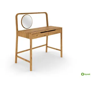 byoak Schminktisch Paul Wildeiche , Holz , Kerneiche , 110x112x57 cm , Schlafzimmer, Schminktische