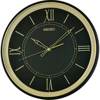 Seiko QXA834K 34 cm Quarz Wanduhr schwarz