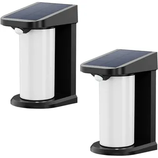 Lumisky Solarstrahler Wandleuchte Kunststoff H 18 cm 2er Set schwarz