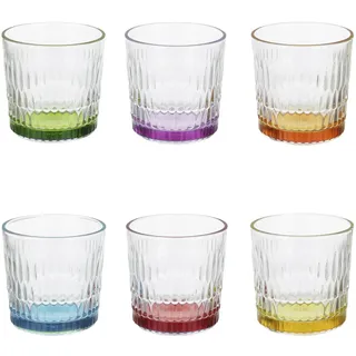 Pasabahce Packung mit 6 farbigen Gläsern aus Glas, 30 cl, spülmaschinenfest