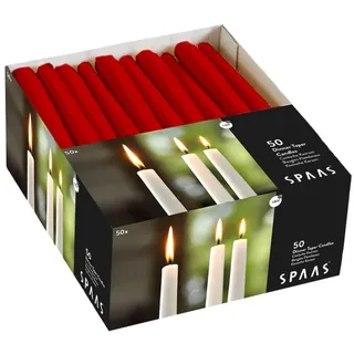 Spaas Konische Tafelkerze x50 8 St; rot