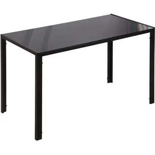 Homcom Esstisch 120 x 75 x 75 cm schwarz
