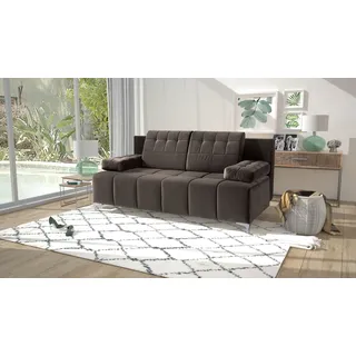 exxpo - sofa fashion Schlafcouch 3-Sitzer Braun