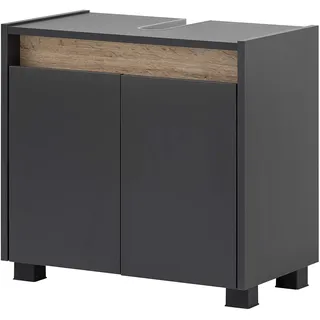 Schildmeyer Waschbeckenunterschrank Cosmo, 57 x 54,5 x 33 cm (BxHxT), anthrazit