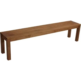 DEGAMO Hockerbank Gartenbank Holzbank BONITA 4-sitzer 190cm, Eukalyptus Holz geölt - Braun