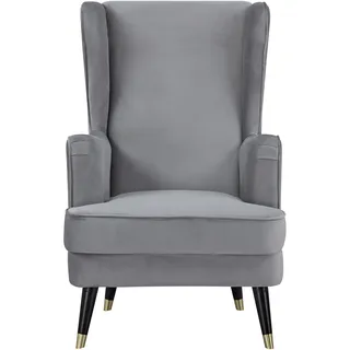 Home Affaire Ohrensessel ZILLER Cord 70 x 105 x 91 cm Grau