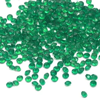 2000 Stück Acryl Deko Diamantkristalle 4mm Glitzer Streudeko Tischschmuck Funkelnd Dekosteine Kristalle Konfetti Diamanten zum DIY Verzieren Tischdeko Hochzeit Taufe Verlobung Valentinstag,Dunkelgrün